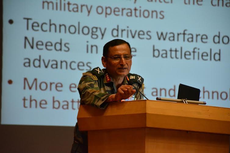 General officer commanding 15 corps addresses dst sponsored inspired science internship